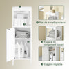 SoBuy BZR186-W Dulap Baie sub Chiuvetă, 30x30x89 cm, Dulap de Depozitare WC Alb, Design Slim, Ideal pentru Băi Mici