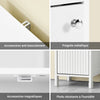 SoBuy BZR186-W Dulap Baie sub Chiuvetă, 30x30x89 cm, Dulap de Depozitare WC Alb, Design Slim, Ideal pentru Băi Mici