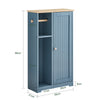 SoBuy BZR189-HG Meuble de Rangement Salle de Bain Armoire Porte-Papier Toilette Porte Brosse WC avec 1 Porte