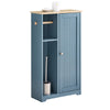 SoBuy BZR189-HG Meuble de Rangement Salle de Bain Armoire Porte-Papier Toilette Porte Brosse WC avec 1 Porte