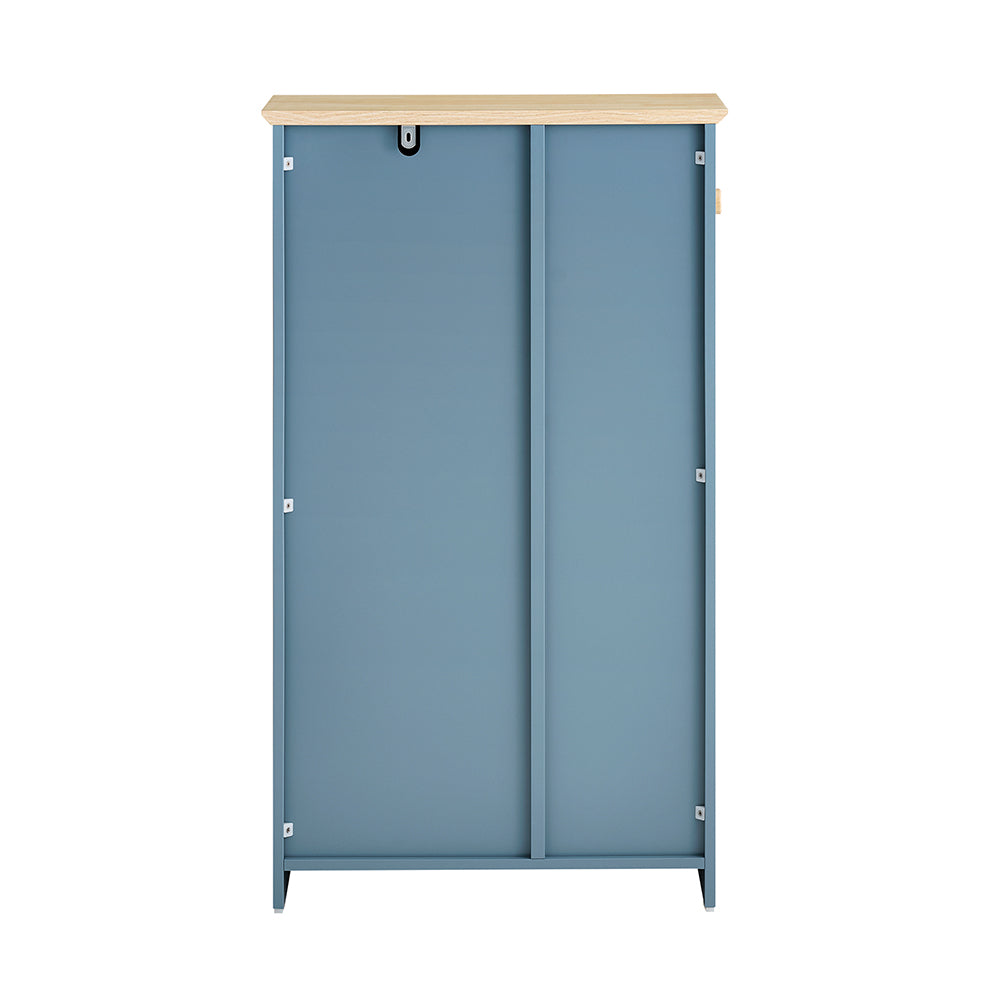 SoBuy BZR189-HG Dulap de Depozitare pentru Baie, Suport Hârtie Igienică, Suport Perie WC cu 1 Ușă
