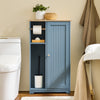 SoBuy BZR189-HG Meuble de Rangement Salle de Bain Armoire Porte-Papier Toilette Porte Brosse WC avec 1 Porte