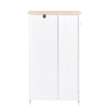 SoBuy BZR189-W Meuble de Rangement Salle de Bain Armoire Porte-Papier Toilette Porte Brosse WC avec 1 Porte