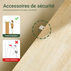 SoBuy BZR189-W Meuble de Rangement Salle de Bain Armoire Porte-Papier Toilette Porte Brosse WC avec 1 Porte