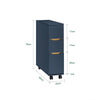 SoBuy BZR191-B Meuble de Rangement Salle de Bain Étroit sur roulettes, Support Papier Toilette avec roulettes