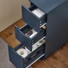SoBuy BZR191-B Meuble de Rangement Salle de Bain Étroit sur roulettes, Support Papier Toilette avec roulettes
