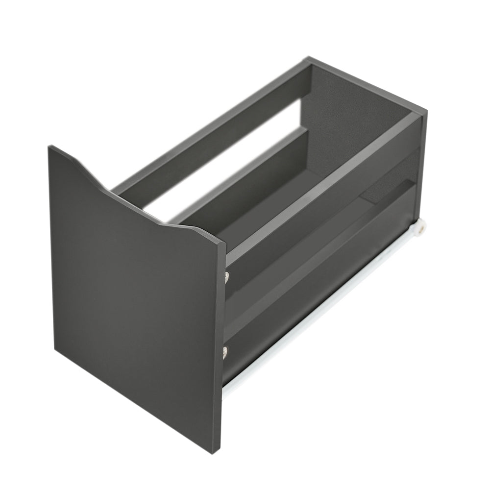 SoBuy BZR191-DG Meuble de Rangement Salle de Bain Étroit sur roulettes, Support Papier Toilette avec roulettes, Armoire Toilettes WC Compact, 3 Tiroirs