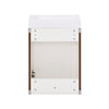 Prévente SoBuy BZR196-BR Meuble Sous Vasque Suspendu Bois Foncé avec Lavabo Céramique, Porte Soft-Close Sans Poignée, Étagère, 15kg – 40x22x56 cm