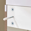 Prévente SoBuy BZR196-BR Meuble Sous Vasque Suspendu Bois Foncé avec Lavabo Céramique, Porte Soft-Close Sans Poignée, Étagère, 15kg – 40x22x56 cm