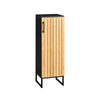 SoBuy BZR203-SCH Mobilier de baie pentru toaletă, dulap de depozitare îngust cu ușă din bambus, dulap de toaletă modern, care economisește spațiu pentru baie, toaletă, bucătărie 30x30x90cm
