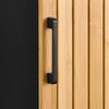 SoBuy BZR203-SCH Mobilier de baie pentru toaletă, dulap de depozitare îngust cu ușă din bambus, dulap de toaletă modern, care economisește spațiu pentru baie, toaletă, bucătărie 30x30x90cm