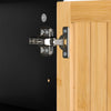 SoBuy BZR203-SCH Mobilier de baie pentru toaletă, dulap de depozitare îngust cu ușă din bambus, dulap de toaletă modern, care economisește spațiu pentru baie, toaletă, bucătărie 30x30x90cm