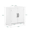SoBuy BZR205-W Dulap sub chiuvetă baie 60 cm, Dulăpior de depozitare sub lavoar cu rafturi reglabile, Mobilier compact rezistent la umiditate din lemn, Alb