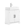 SoBuy BZR205-W Dulap sub chiuvetă baie 60 cm, Dulăpior de depozitare sub lavoar cu rafturi reglabile, Mobilier compact rezistent la umiditate din lemn, Alb