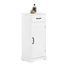 SoBuy BZR207-W Dulap de Baie – Comodă Mică de Depozitare cu Sertar, Dulap Înalt pentru Baie din Lemn, Dulap Depozitare WC, Rezistent la Umiditate, Alb, 42x30x93cm
