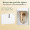 SoBuy BZR210-W Meuble sous Lavabo Salle de Bain avec 2 Portes et Niche Ouverte – Meuble Vasque en MDF E1, Étagère Réglable, Charge 42kg – Armoire Salle de Bain 80x31,5x60,5cm