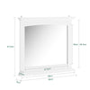 SoBuy BZR212-W Dulap de perete pentru baie cu oglindă, Dulap superior de baie alb 60x6x53,5cm din MDF E1 și sticlă, Dulap de toaletă de perete cu raft