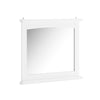 SoBuy BZR212-W Băi Wall House-White White Suspendat Dulap de baie 60x6x53,5 cm în MDF E1 și sticlă, dulap de baie suspendat cu raft