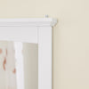 SoBuy BZR212-W Băi Wall House-White White Suspendat Dulap de baie 60x6x53,5 cm în MDF E1 și sticlă, dulap de baie suspendat cu raft
