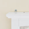 SoBuy BZR212-W Dulap de perete pentru baie cu oglindă, Dulap superior de baie alb 60x6x53,5cm din MDF E1 și sticlă, Dulap de toaletă de perete cu raft