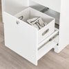 SoBuy BZR213-W Meuble Salle de Bain avec 3 Paniers à Linge Colonne de Rangement étroite 78x38x90 cm avec 1 Grand Panier Intégré & 2 Paniers en Tissu Amovibles – Armoire Salle de Bain Gain de Place