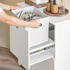 SoBuy BZR213-W Meuble Salle de Bain avec 3 Paniers à Linge Colonne de Rangement étroite 78x38x90 cm avec 1 Grand Panier Intégré & 2 Paniers en Tissu Amovibles – Armoire Salle de Bain Gain de Place