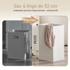 SoBuy BZR214-W Dulap de Baie cu Coș de Rufe, Coloană de Depozitare cu 1 Sertar și Compartiment Glisant, Dulap de Baie Impermeabil 78x38x90cm, Ideal pentru WC, Chiuvetă, Toaletă