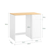 SoBuy BZR217-WN Dulap Mașină de Spălat – Mobilier de Baie cu Coș de Rufe și Sertar, pentru Mașini de Spălat și Uscătoare, Dulap pentru Mașina de Spălat din Lemn, Alb, 100 x 60 x 90 cm