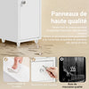 SoBuy BZR219-W Dulap de baie 20 x 20 cm, Dulap îngust pentru toaletă cu suport pentru hârtie igienică și ușă reversibilă, Depozitare compactă pentru toaletă cu sertar și raft reglabil