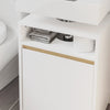 SoBuy BZR222-W Meuble sous Lavabo Étroit avec Découpe en U 40x60x30cm Salle de Bain | Petit Meuble Vasque, Rangement Bas pour Toilettes Invités et Petits Espaces, Finition Mat Blanc et Aspect Bois Blanc