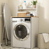 SoBuy BZR224-WN Meuble au-dessus du Lave-Linge 66×60×127 cm – Plan de Travail + Étagère avec Garde-Corps, Sans Panneau Arrière, Blanc et Naturel