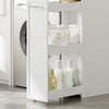 SoBuy BZR229-W Meuble Lave-Linge avec Porte et Tiroir Coulissant – Armoire de Buanderie Encastrable – 90×60×88 cm, Blanc
