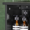SoBuy BZR25-SCH Meuble Haut Armoire Suspendue de Toilettes Placard Mural avec Porte pour Salle de Bain Armoire à Pharmacie avec étagères, 40x21x67 cm, Noir