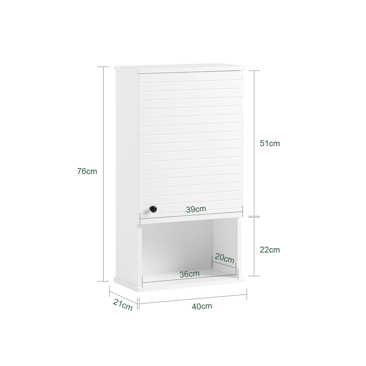 SoBuy BZR25-W Meuble Haut Armoire Suspendue de Toilettes Placard Mural