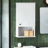 SoBuy BZR25-W Meuble Haut Armoire Suspendue de Toilettes Placard Mural
