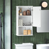 SoBuy BZR25-W Meuble Haut Armoire Suspendue de Toilettes Placard Mural