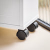 SoBuy BZR31-W Dulap de baie îngust cu roți – Mobilier de baie cu uși glisante – Dulap lateral versatil pentru spații mici, 52 x 68 x 17 cm, Alb