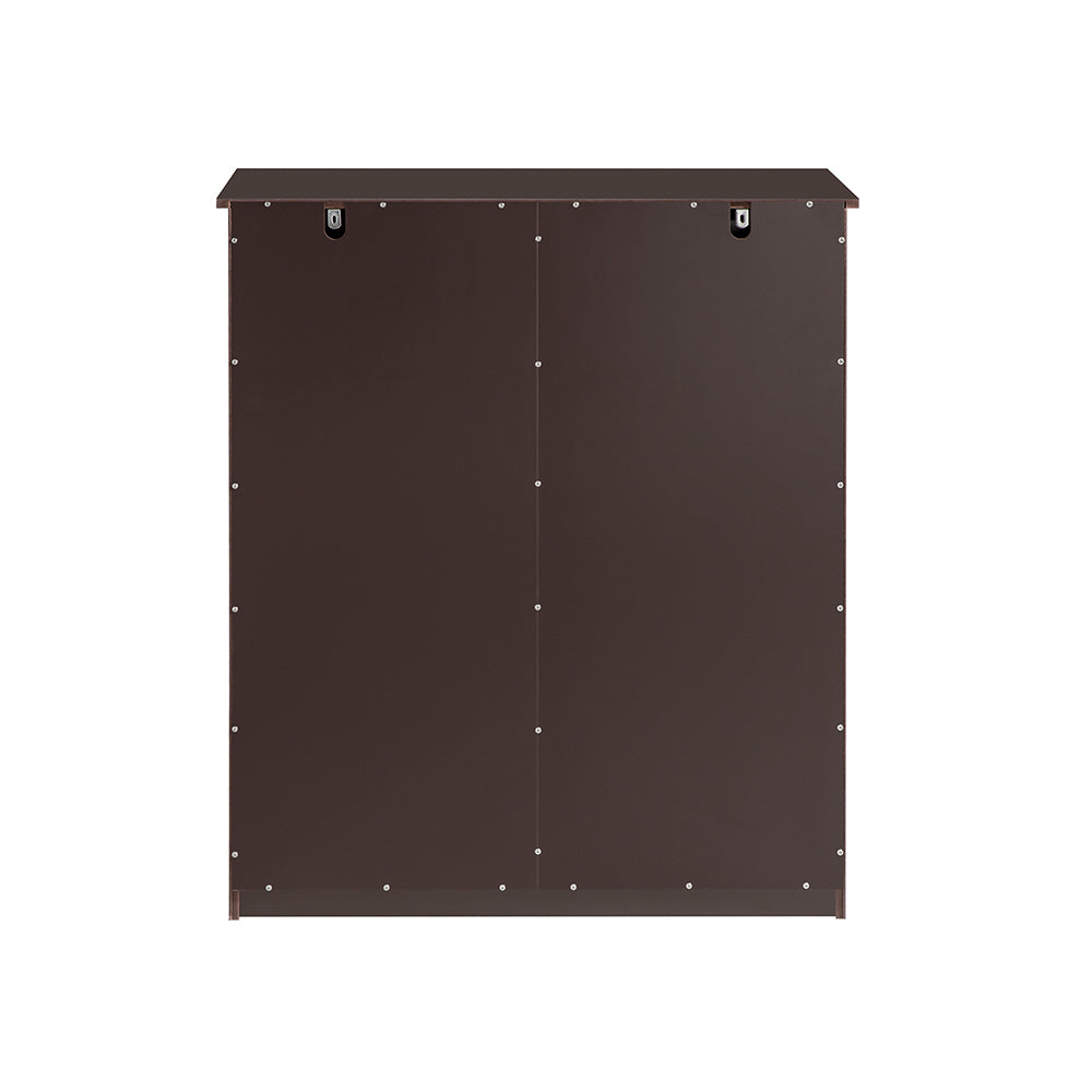SoBuy BZR33-BR Meuble Bas de Salle de Bain Armoire Toilette avec 2 Tiroirs et 2 Paniers