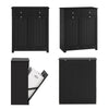 SoBuy BZR33-II-SCH Dulap de baie cu coș de rufe, Dulap de depozitare cu 2 sertare și saci de rufe de mare capacitate, Ideal pentru baie, spălătorie, apartament L78xP38xH91cm, negru