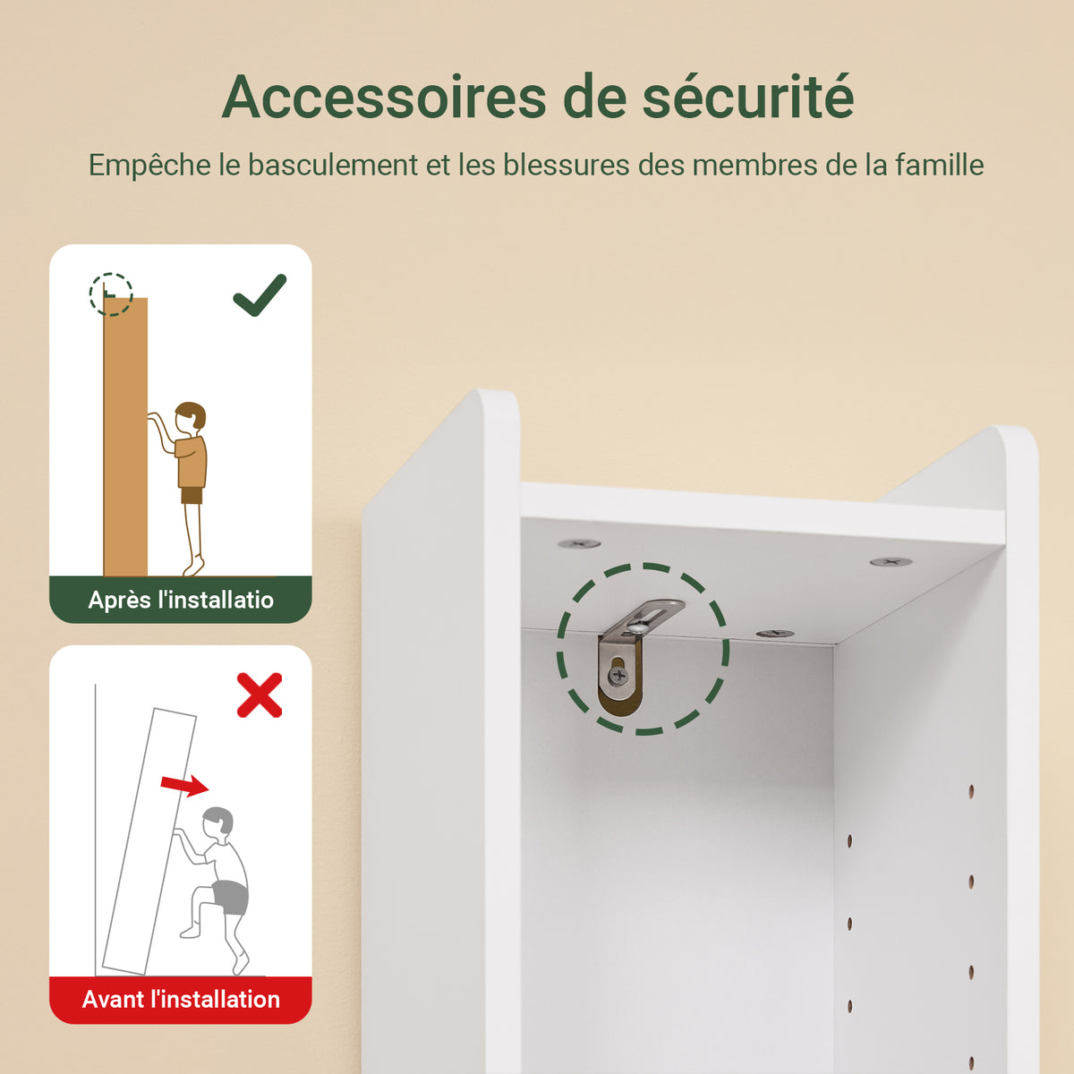 SoBuy BZR34-K-W Dulap de Baie Coloană de Depozitare Mobilier Înalt, Îngust, cu Ușă și Sertar, Rezistent la Umiditate - Depozitare Compactă pentru Toaletă și WC 20x20x145cm