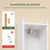 SoBuy BZR34-K-W Dulap de Baie Coloană de Depozitare Mobilier Înalt, Îngust, cu Ușă și Sertar, Rezistent la Umiditate - Depozitare Compactă pentru Toaletă și WC 20x20x145cm