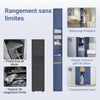 SoBuy BZR34-II-B Coloană albastră de design – Dulap WC ultra-îngust 20 cm, Decorativ, 180 cm