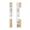 SoBuy BZR34-BW Dulap-coloană din Bambus Stil Natural – Mobilier WC Îngust 20 cm, Ventilat, Alb