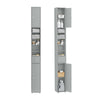 SoBuy BZR34-II-HG Dulap-coloană de baie de 20 cm - Dulap de depozitare îngust cu sertar și rafturi reglabile - Dulap de baie compact pentru WC, spații mici Gri MDF, 20x20x180cm