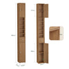 SoBuy BZR34-II-PF Coloană de Baie Ultra-Îngustă, Efect Lemn, 4 Rafturi Reglabile și 1 Sertar, Anti-răsturnare, 45 kg – 20x20x180 cm