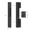 SoBuy BZR34-II-SCH Dulap înalt de baie, îngust, rezistent la umiditate, dulap vertical de depozitare cu 4 rafturi reglabile + 1 sertar, multifuncțional pentru living, dormitor, birou, negru, 20x20x180cm