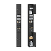 SoBuy BZR34-II-SCH Dulap înalt de baie, îngust, rezistent la umiditate, dulap vertical de depozitare cu 4 rafturi reglabile + 1 sertar, multifuncțional pentru living, dormitor, birou, negru, 20x20x180cm