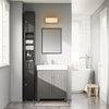SoBuy BZR34-II-SCH Dulap înalt de baie, îngust, rezistent la umiditate, dulap vertical de depozitare cu 4 rafturi reglabile + 1 sertar, multifuncțional pentru living, dormitor, birou, negru, 20x20x180cm