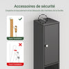 SoBuy BZR34-II-SCH Dulap înalt de baie, îngust, rezistent la umiditate, dulap vertical de depozitare cu 4 rafturi reglabile + 1 sertar, multifuncțional pentru living, dormitor, birou, negru, 20x20x180cm