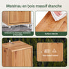 SoBuy BZR34-II-SH Coloană de baie ultra-îngustă din pin masiv, 4 rafturi reglabile și 1 sertar, anti-răsturnare, 25 kg – 20x20x180 cm, Culoare Lemn